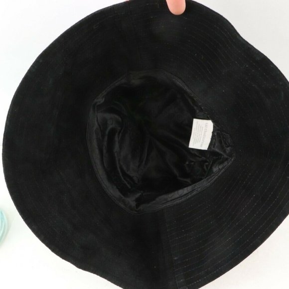 Vtg 90s Streetwear Suede Leather Floppy Bucket Hat main image 4
